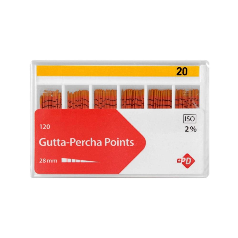 P.D. Gutta Percha points 2% rose no.20