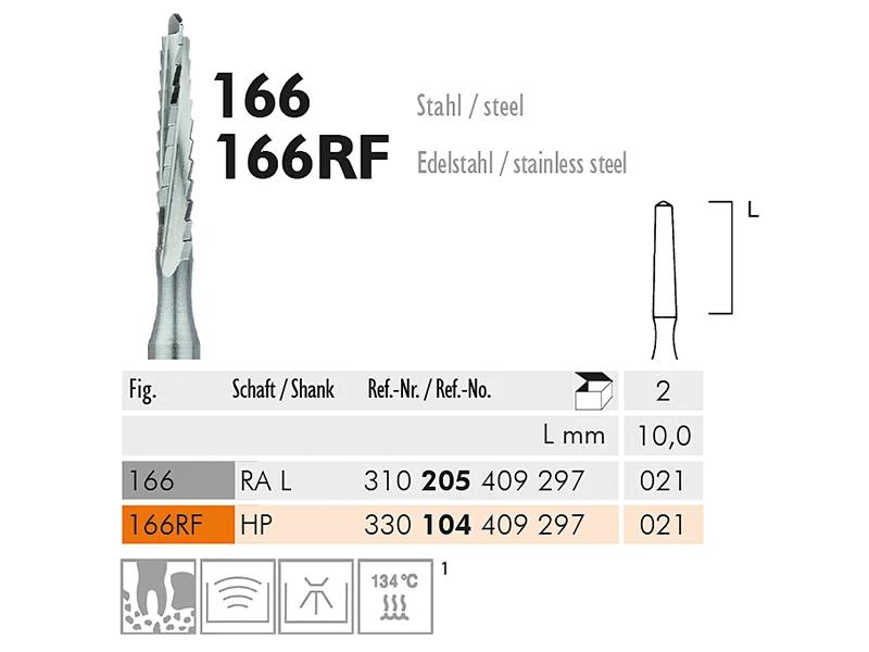 166 (RF) instrument en acier chirurgical