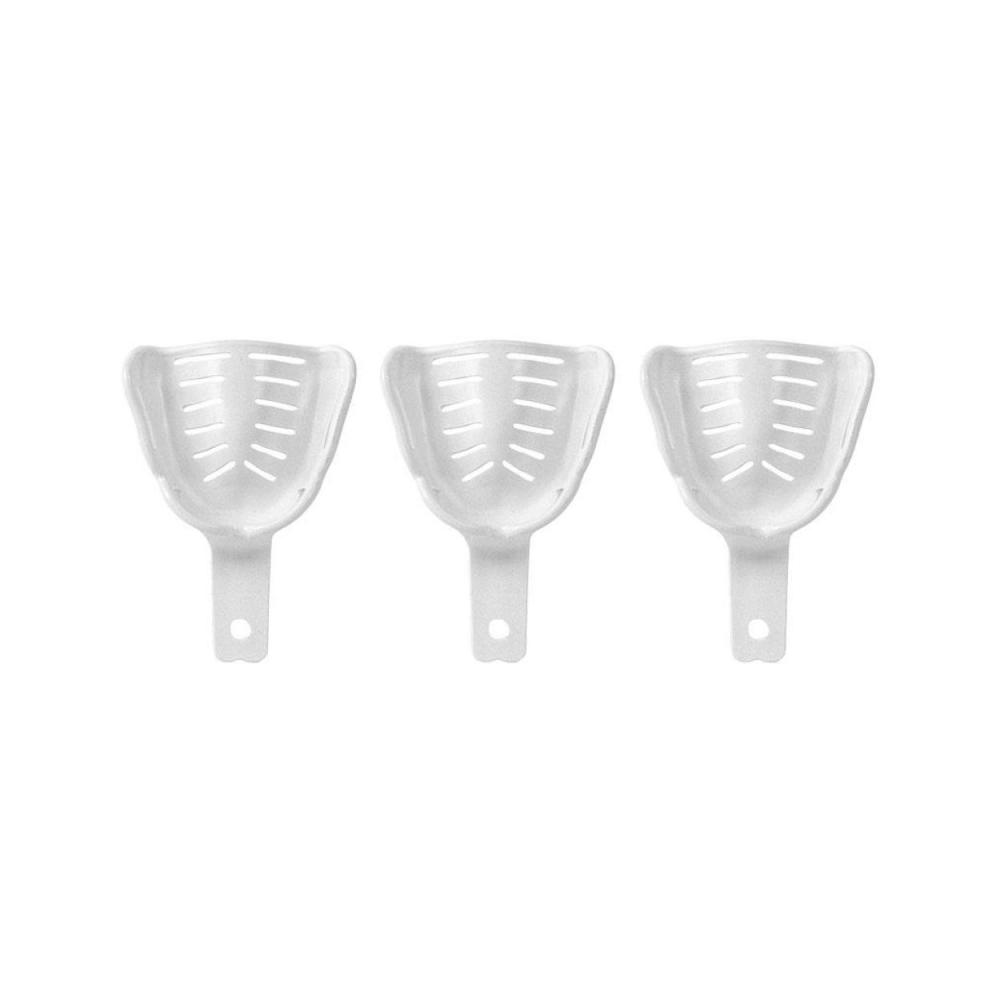 PoloDent Disposable afdruklepels nr.31 voor onbetande kaak boven wit 10 stuks