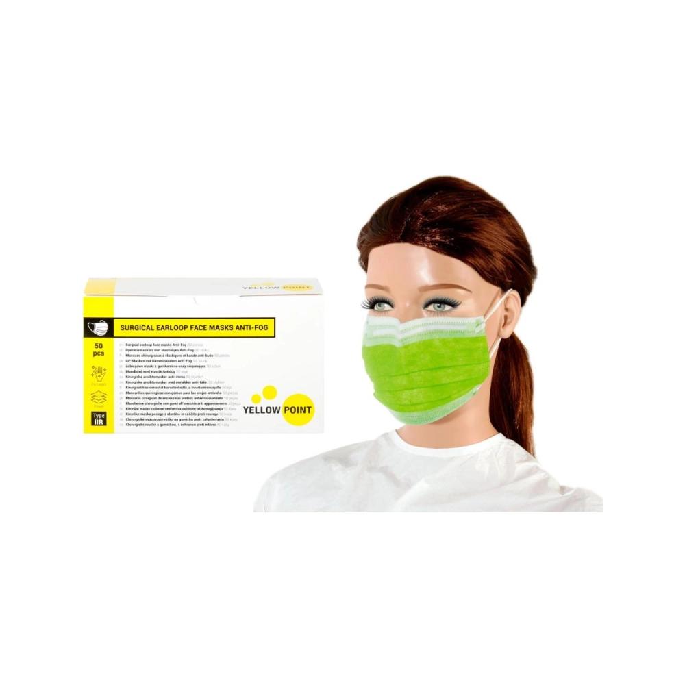 Y.P. masques Type IIR Anti-Fog avec élast. bleu 50 pcs