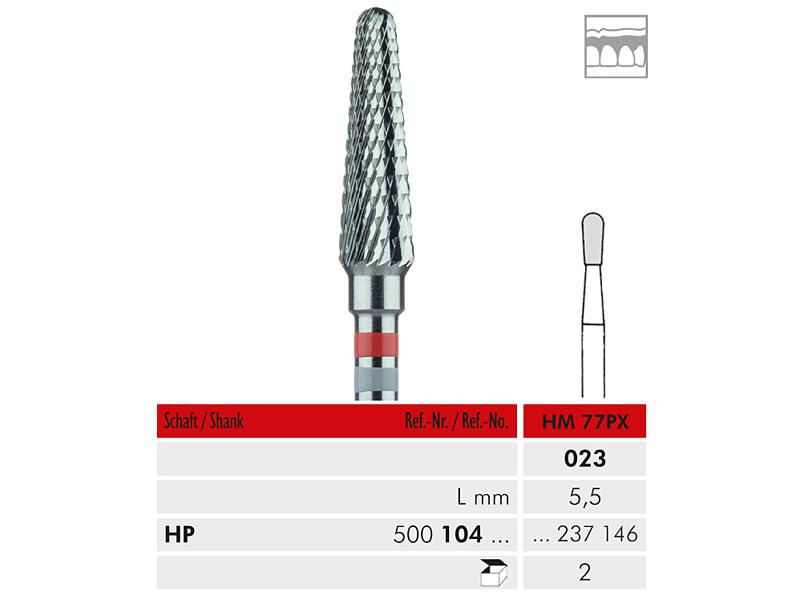 HM 77 PX HP 023 fraise en carbure de tungstène