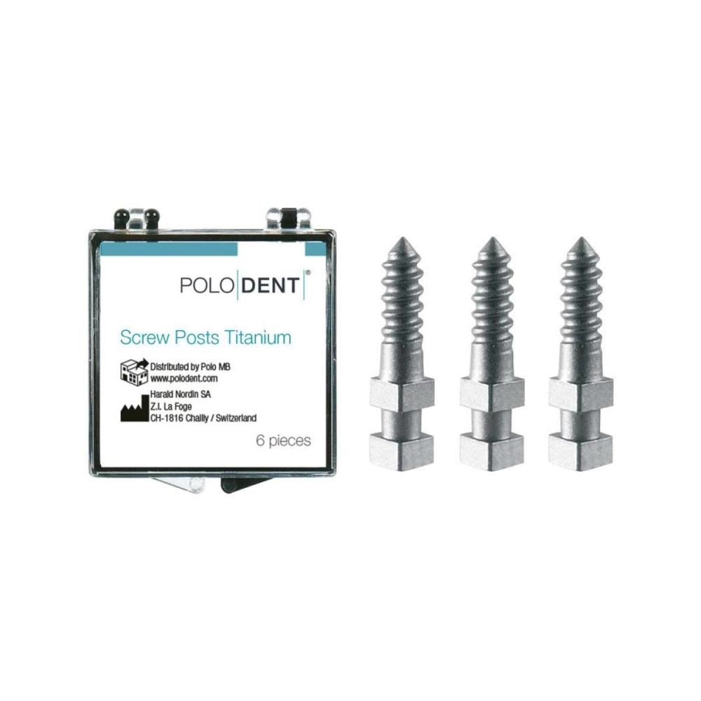 PoloDent screw posts titane S-4 6 pcs