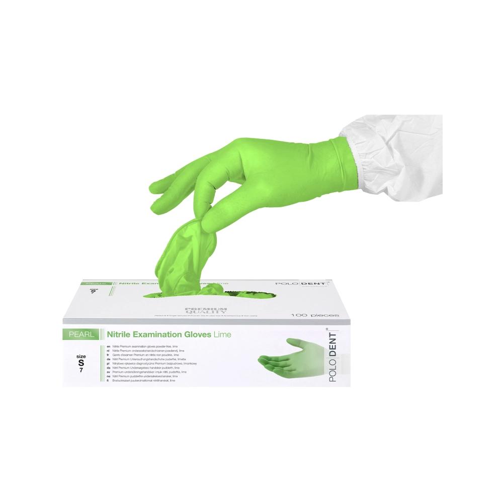 PoloDent Pearl nitrile non poudrés citron vert small 100 pcs