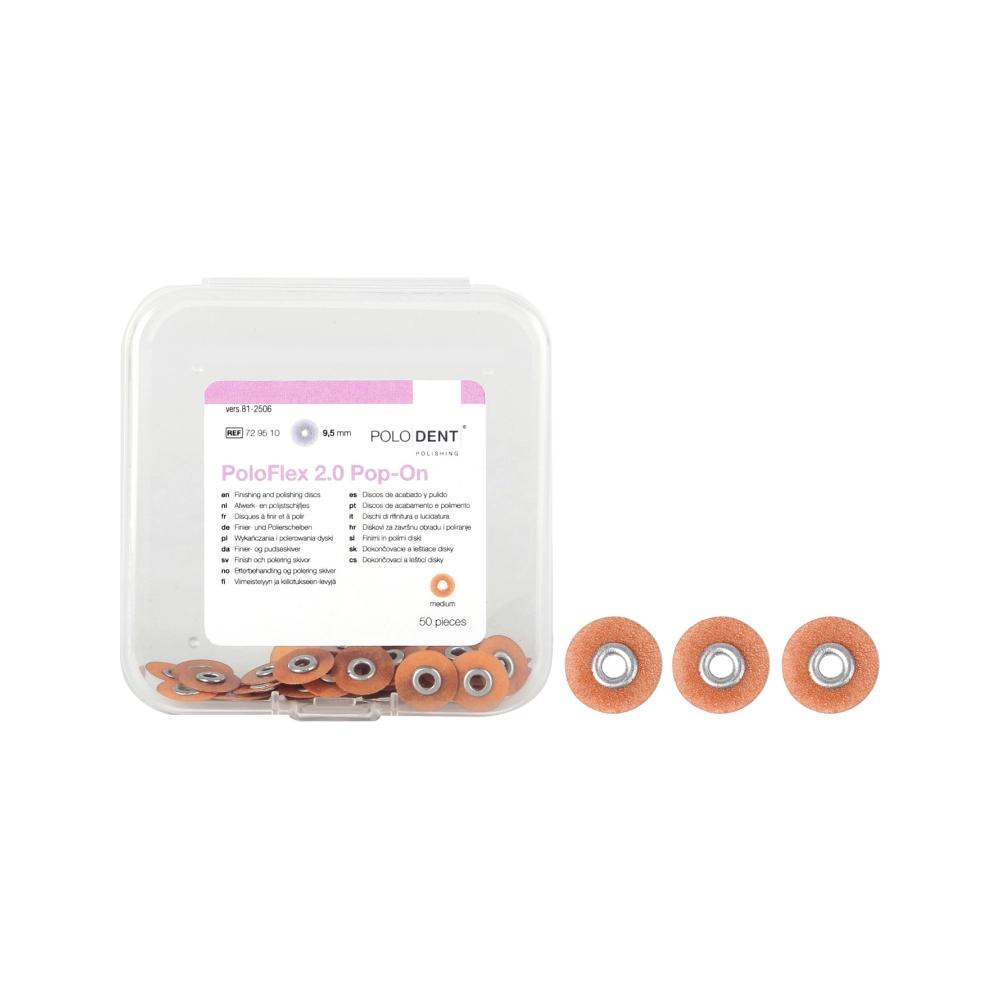 PoloDent PoloFlex 2.0 Pop-On moyen 9,5 mm 50 pcs