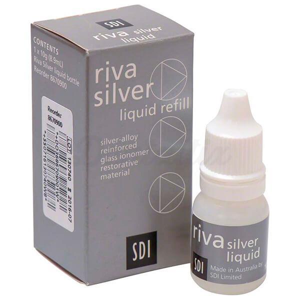 Riva Silver : Ionomère de verre en poudre / liquide (32 g / 8,9 ml)