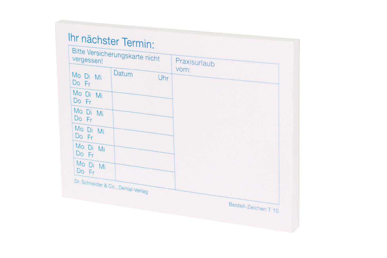 Bloc de rendez-vous T10 pc