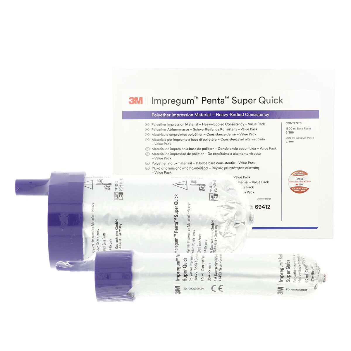 Impregum™ Penta™ Super Quick Heavy Body Polyéther matériau d'empreinte