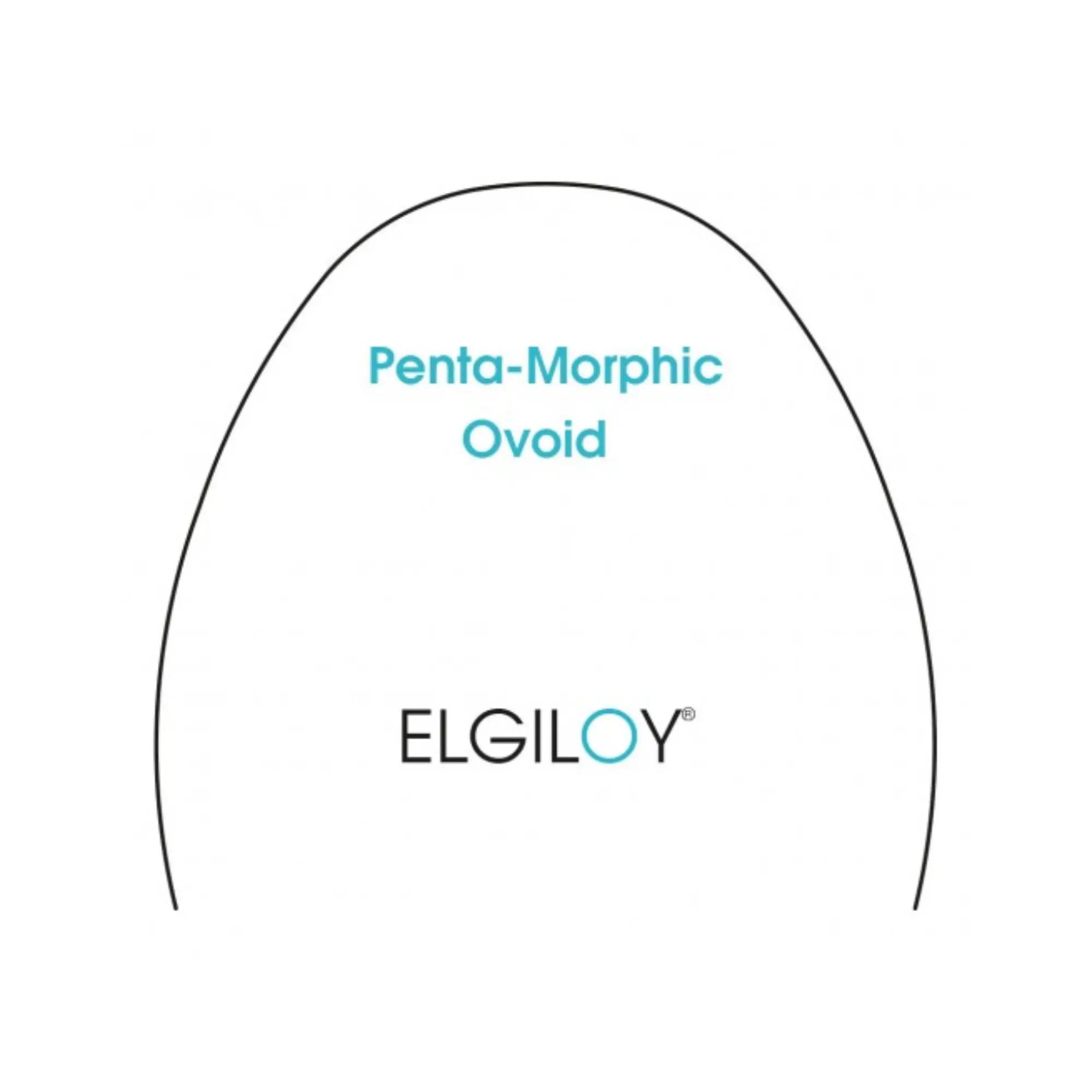 Arch Elgiloy Yellow Penta Ovoid .016x.022 (10)
