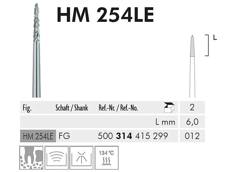 HM 254 LE FG 012 fraise en carbure de tungstène chirurgical