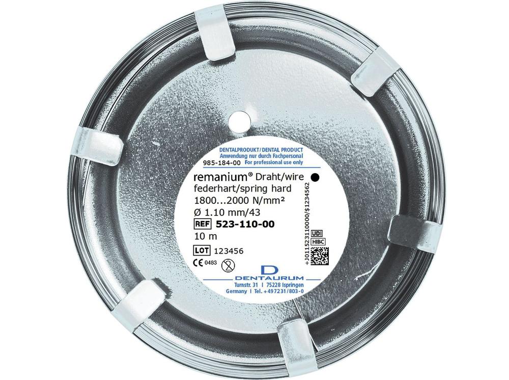remanium® laboratoriumrol, rond 1,10 mm / 43, spring-hard