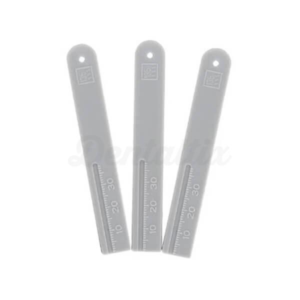 Règle de mesure pour l'endodontie (3 unités)