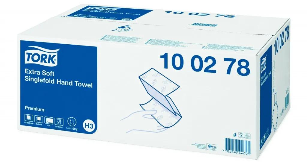 Tork® Extra zachte handdoeken 23x22,6cm z-vouw (2-laags)
