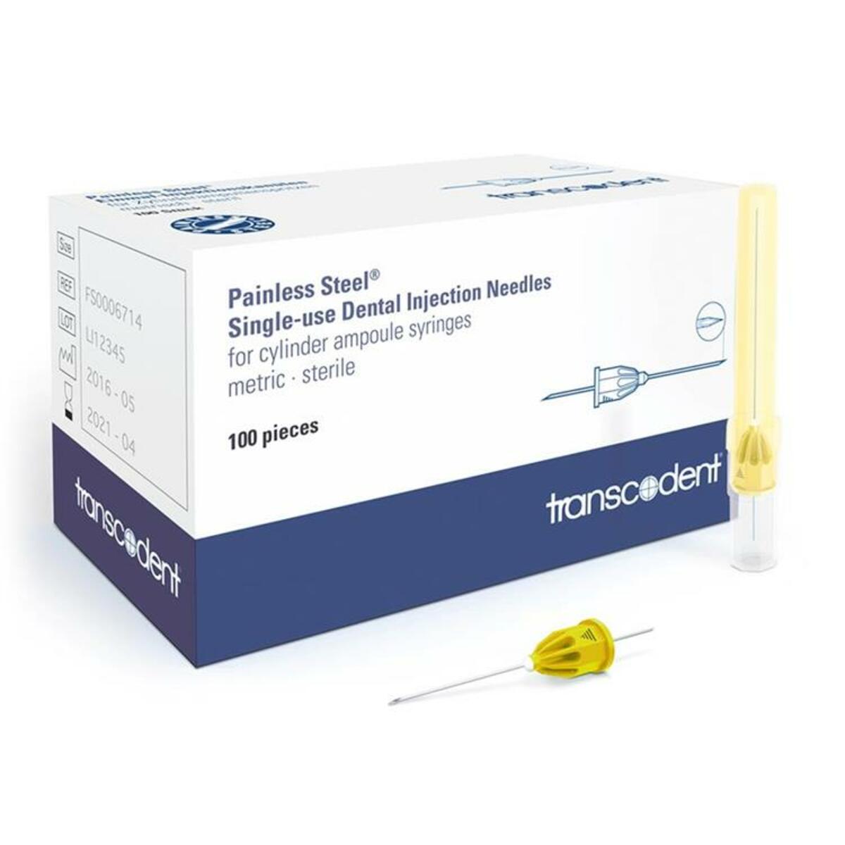 Transcodent plastic hub 27G 0,4x23mm longues jaune