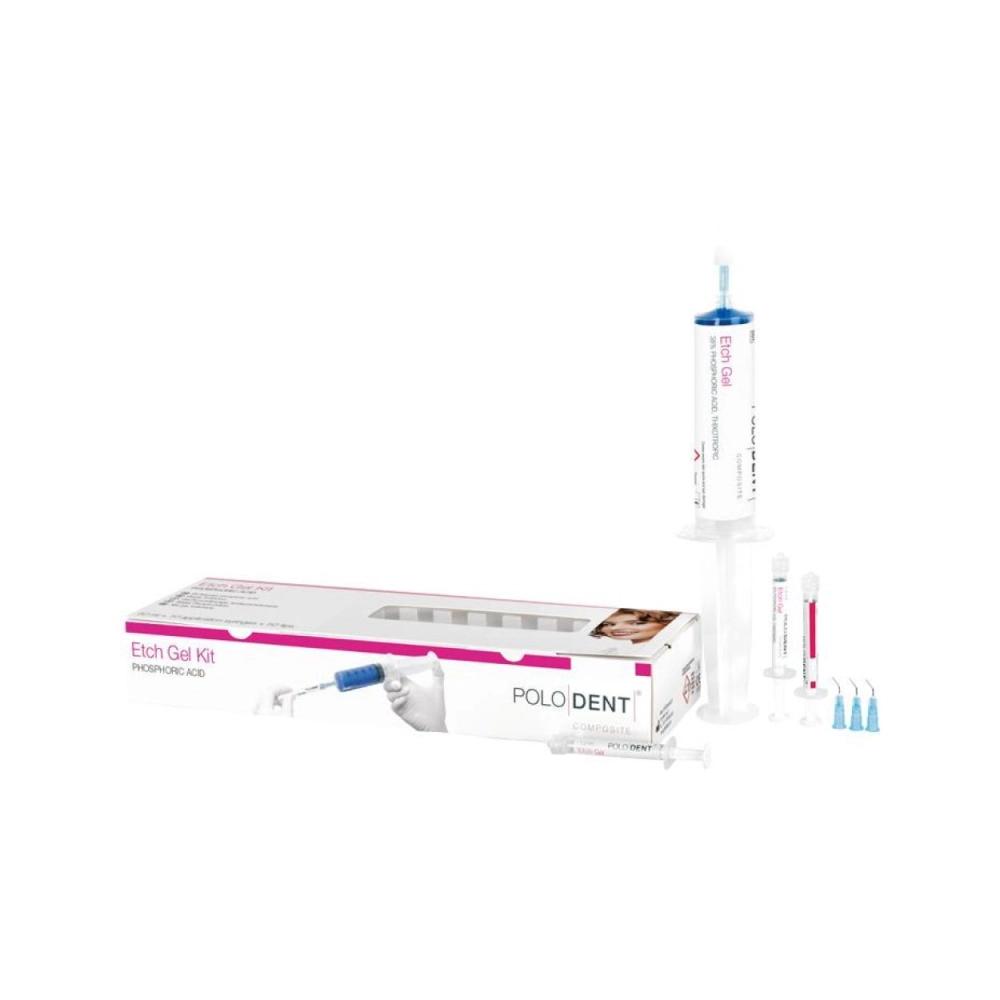 PoloDent Jumbo Etch Gel 50 ml Kit 38% d'acide phosporique thixotrope complet