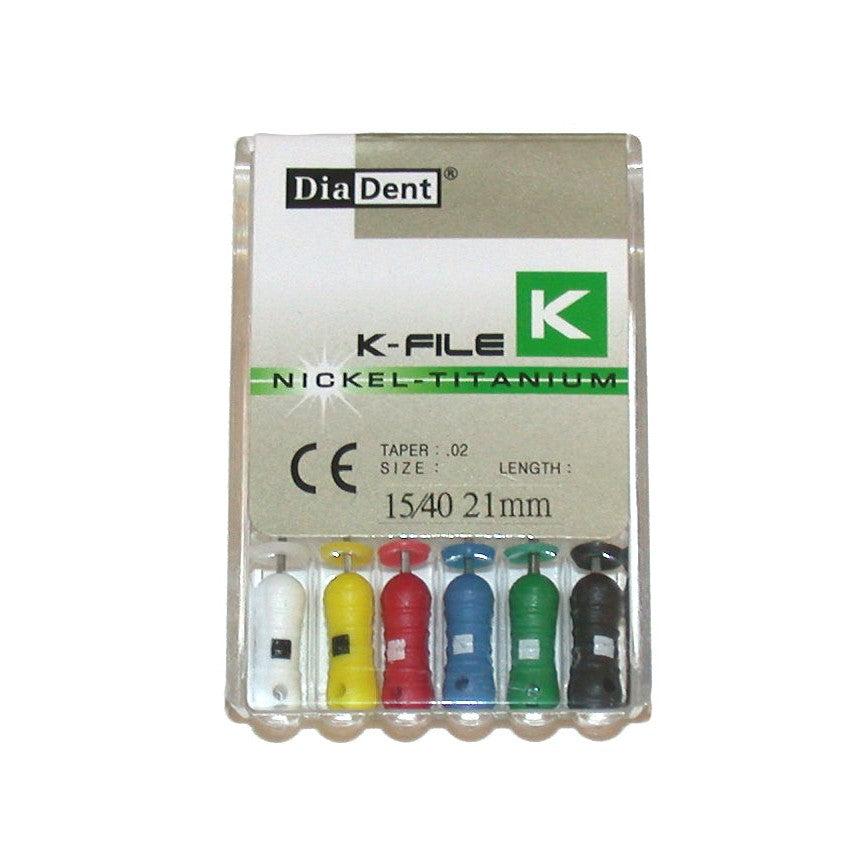 Lime K manuelle NiTi DiaDent (.02, ISO #08-80, 21/25 mm)