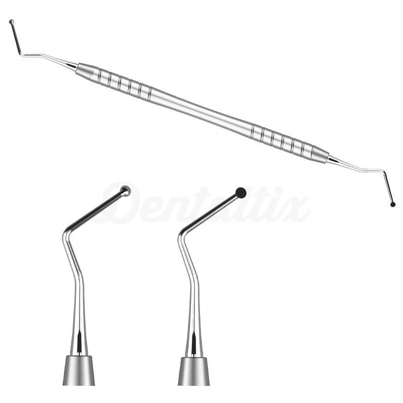 Dentine-excavator met dubbele snijkant