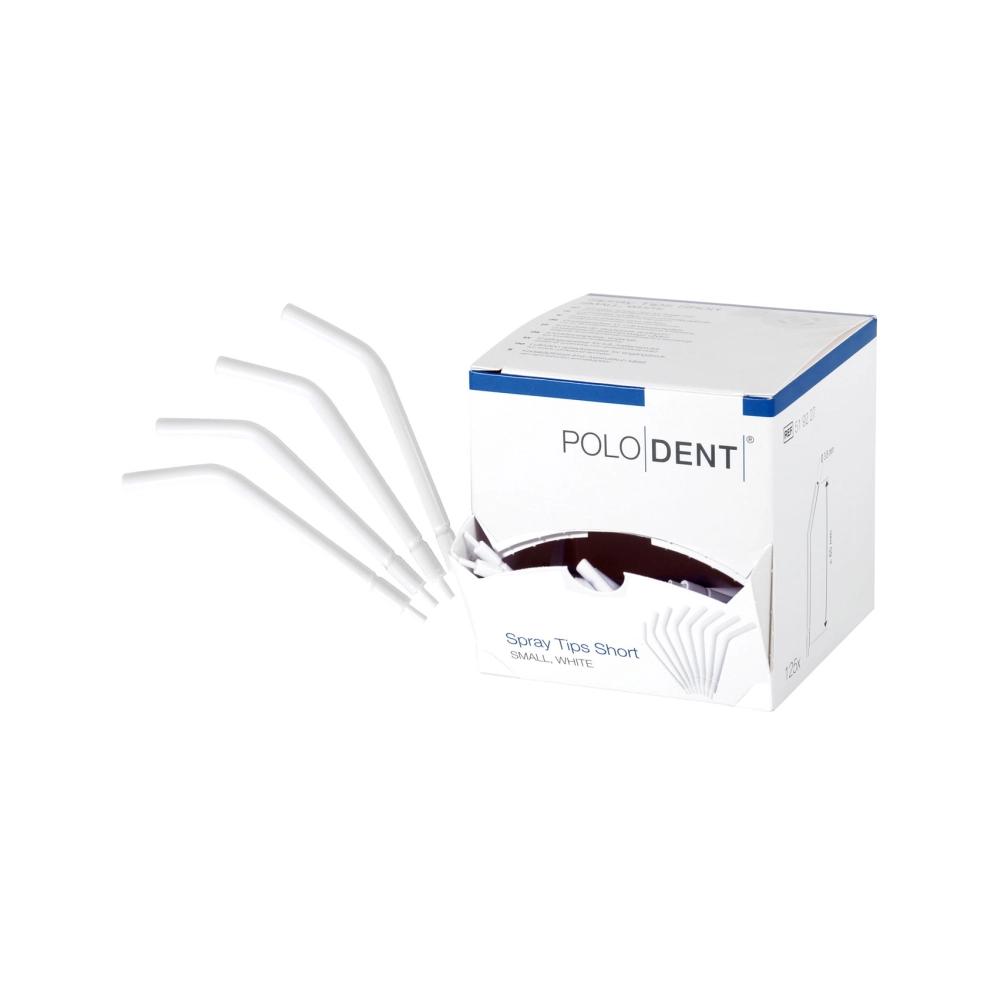 PoloDent embouts jetables small court blanc 125 pcs