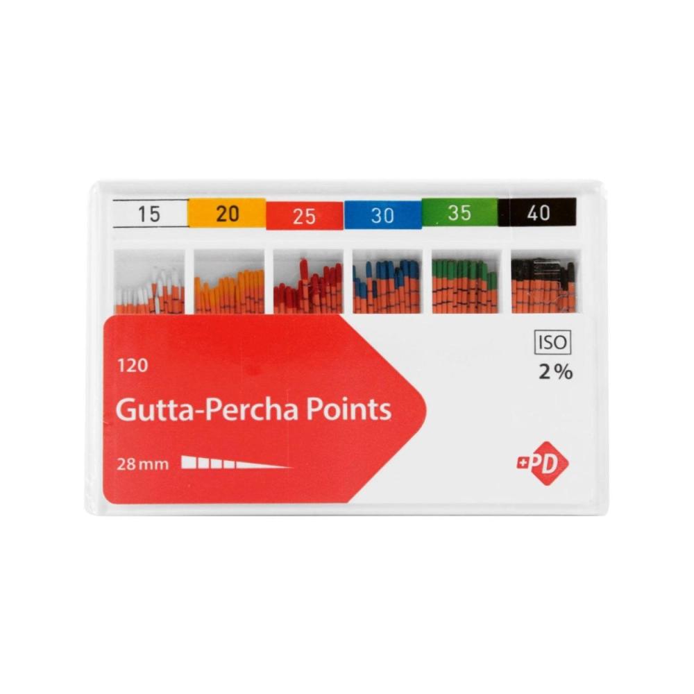 P.D. Gutta Percha points 2% rose no.15-40