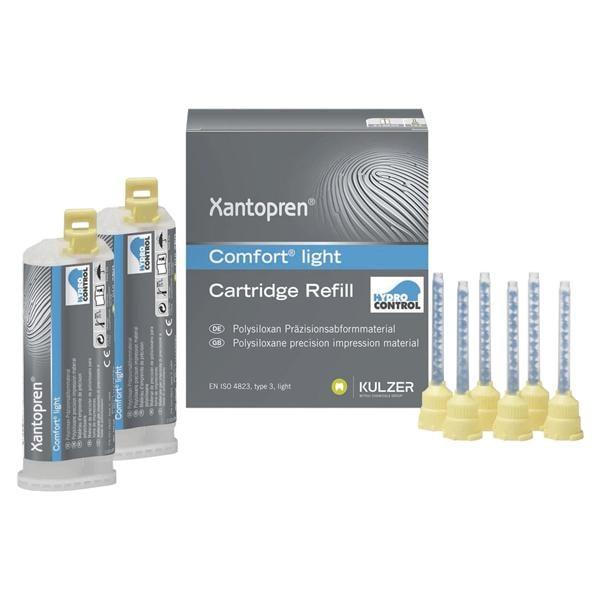 Xantopren Comfort - Light, 6x 50 ml en 36 mengtips, Blauw