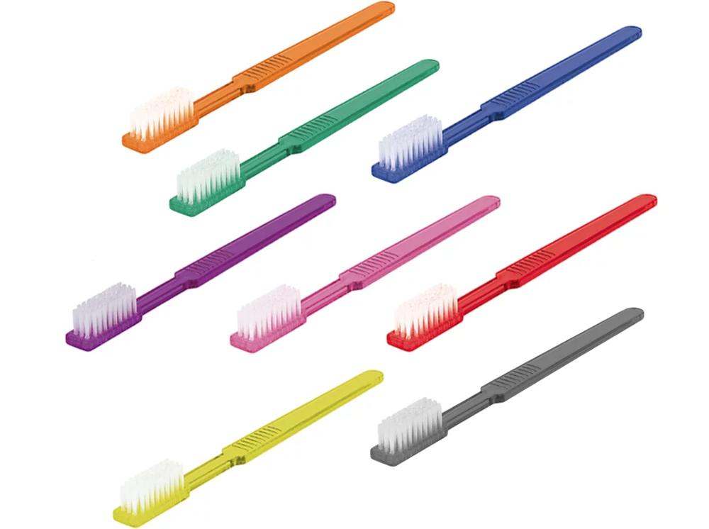 Brosses à dents jetables avec dentifrice multico.1