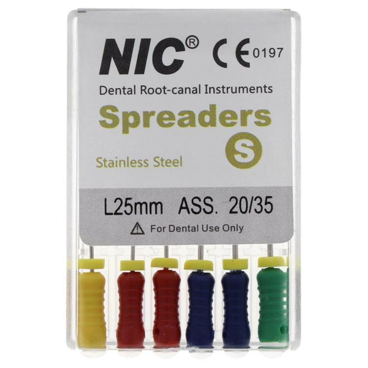 NIC® SS Spreaders 25mm assortiment - ISO 20-35
