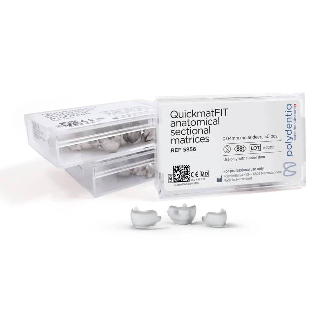 Polydentia QuickmatFIT matrices sectionnelles anatomiques 0,04 mm (50 pcs)