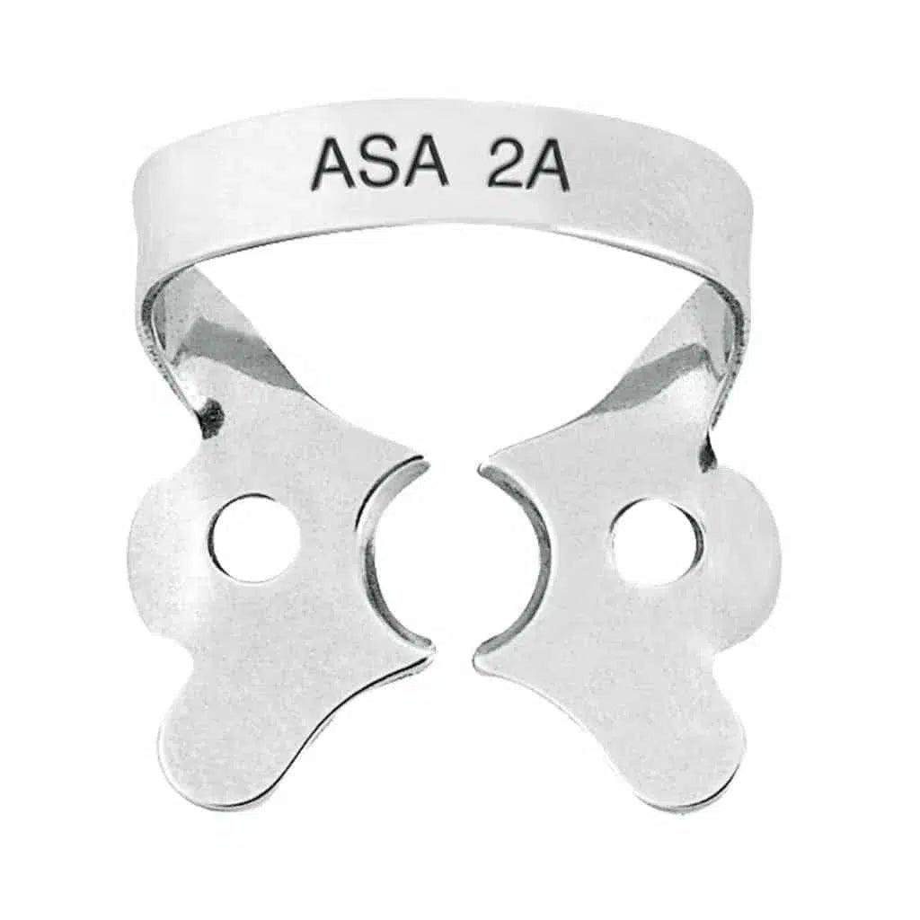 Crampon à digue à ailettes Asa Dental pour grandes prémolaires