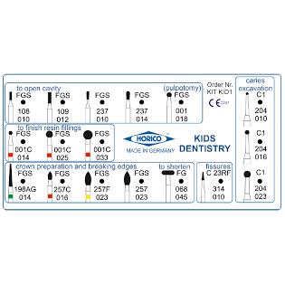 Horico Kids Dentistry Set, fraises pour dents de lait