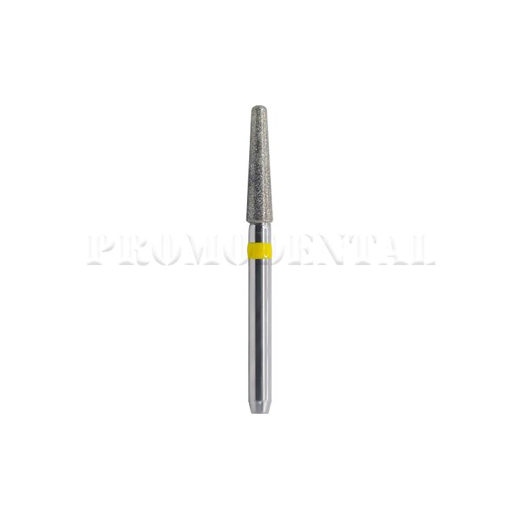 Fraise diamantée cône à bout plat extra fine (jaune)