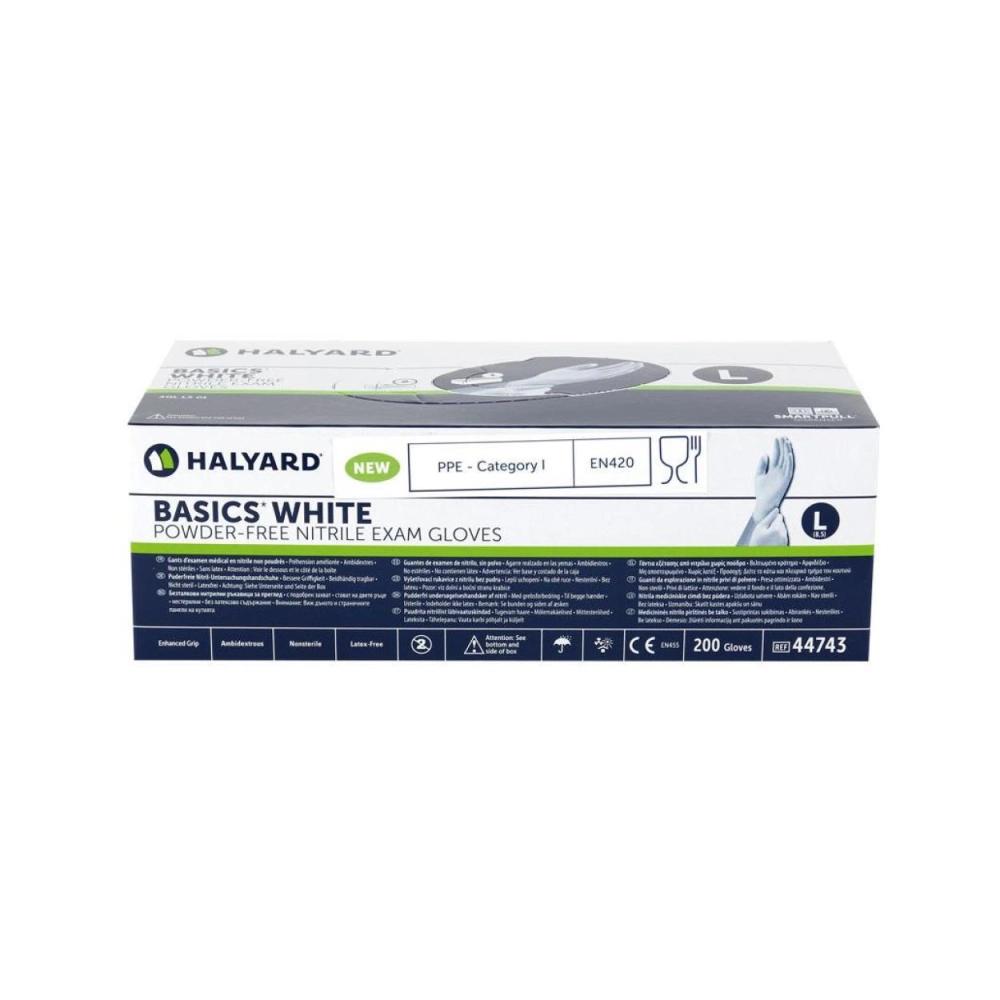 Halyard Basics Nitrile non poudrés blanc large 200 pcs