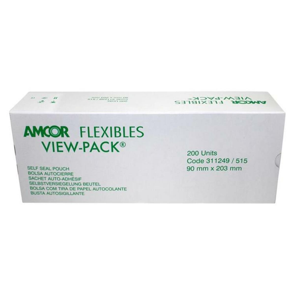 Amcor View-Pack® sachets de stérilisation autocollant - 90 x 203mm